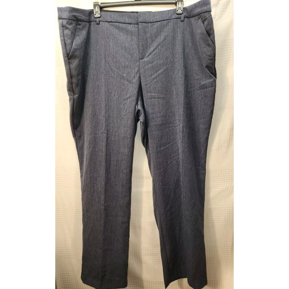 Nine West Pants Womens 26w Barely Bootcut Mid Rise Chino Blue Chambray
